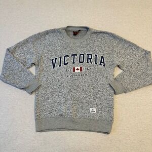 Canada Victoria Est 1862 Gray Speckled Crewneck Sweatshirt‎
